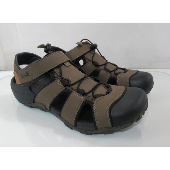 Men's Teva Flintwood Fisherman Sandals Closed Toe Turkish Coffee Size 10 - Picture 4 of 9